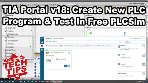 TIA Portal v18: Create your first program and run it in PLCSim