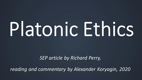 Plato's Ethics by Richard Parry (SEP)