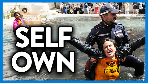 Watch Trevi Fountain Protesters Cluelessly Harm the Climate in Self Own | DM CLIPS | Rubin Report