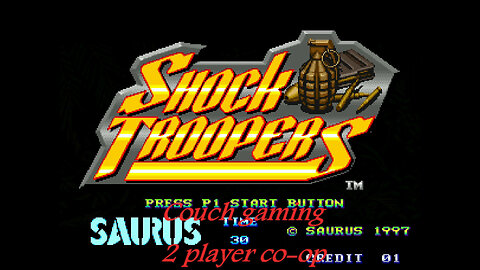 Couch 2 payer co-op gaming Shock Troopers (neo-geo)