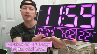 PERSUPER 13" Digital Clock - RGB Color Changing, Remote Control, Full Review & Tutorial
