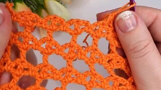 How to crochet lace stitch short tutorial