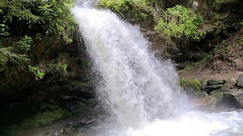Awesome Grotto Falls Waterfall after Heavy Rain