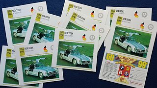 Mercedes 300SL Gullwing, sample card order form. CARDS OF KNOWLEDGE series, 1991