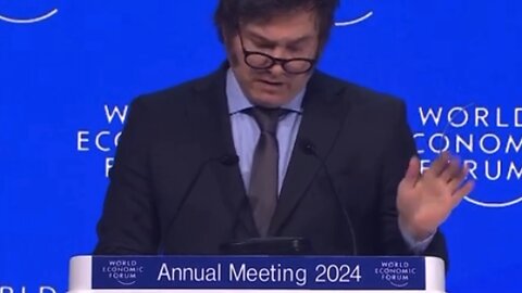 Javier Milei calls out elitists at WEF 2024