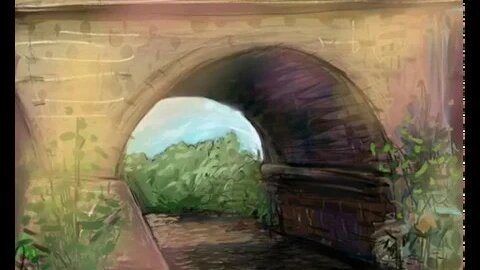 Time Lapse - Digital Painting of Kent, Ohio Bridge