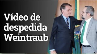 Vídeo em que Weintraub anuncia sua demissão do governo Bolsonaro