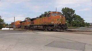 CSX I151 Intermodal Double-Stack Train with BNSF Power from Fostoria, Ohio July 26, 2022
