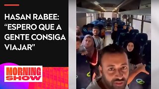 Brasileiro mostra grupo se deslocando de Gaza para fronteira com Egito