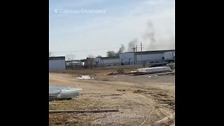 Oklahoma, a fire breaks out in a chemical tank.