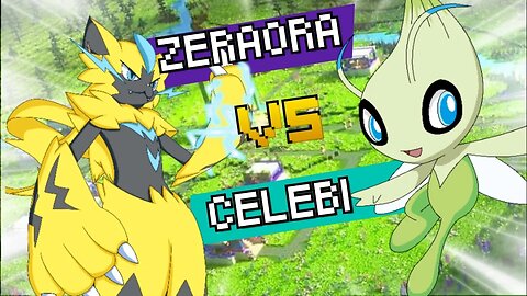 ZERAORA VS CELEBI Legendary & Mythical Pokemon Battle Royale! Pokken tournament