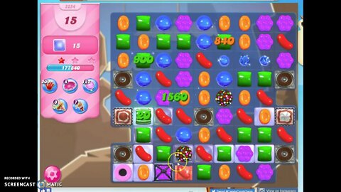 Candy Crush Level 2254 Audio Talkthrough, 2 Stars 0 Boosters