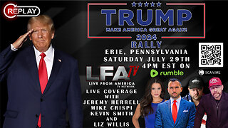 TRUMP LIVE (REPLAY) IN ERIE, PA! LFA TV 7AM 8.5.23