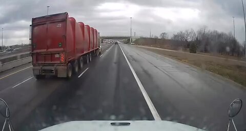 Distractes Driving On Highway 401 Cambridge