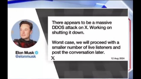 MASSIVE DDOS CYBER ATTACK ON X💻⌨️🎙️DELAY PRESIDENT TRUMP❤️🇺🇸 ELON MUSK INTERVIEW💙🇺🇸📲💫