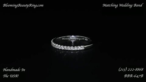 BBR 647B Matching Wedding Band By BloomingBeautyRing.com