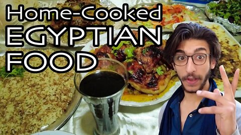 Home-Cooked EGYPTIAN FOOD at Egyptian Friend's House! اكل مصري بيتي مع صديقي المصري Travel Vlog