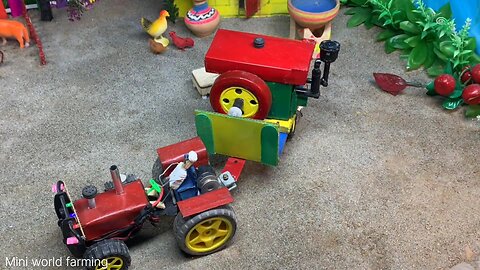 diy mini tractor science project | diy tractor | mini farm diorama