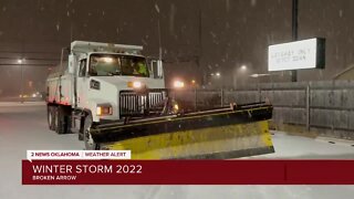Broken Arrow crews work to clear snow-covered roads