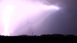 Incredible cloud-to-ground lightning storm