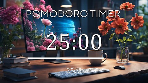 25/5 Pomodoro Technique💐 Jazz music + Frequency for Relaxing, Studying and Working 💐