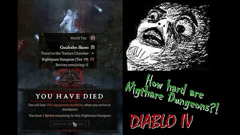 How hard are NIGHTMARE DUNGEONS in Diablo IV?! Team Chaos Finds Out!