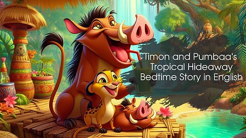 Timon and Pumbaa's Tropical Hideaway || Bedtime Story in English