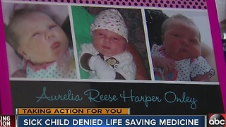 Sick child denied life saving medicine