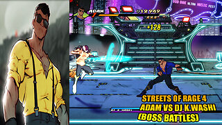 Streets Of Rage 4: Adam Vs DJ K.Washi (Boss Battle)