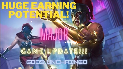 Major earning potential update for play2 earn game, Gods Unchained!