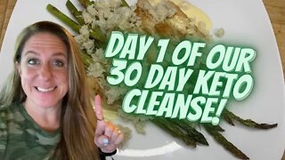 DAY 1 OF OUR 30 DAY KETO CLEANSE! | WHAT I EAT IN A DAY ! | NO DAIRY ALL MONTH! |September 1, 2021