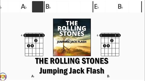 THE ROLLING STONES Jumping Jack Flash - FCN GUITAR CHORDS & LYRICS