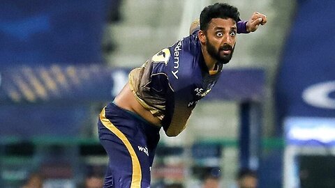 sensational catch by Varun Chakraborty #rcbvskkr