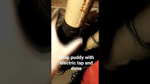 Fix a leak in a pipe with puddy part 2