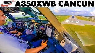 Airbus A350XWB Super Smooth Landing in Cancun🇲🇽