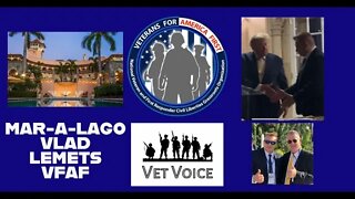 PRESIDENT TRUMP Mar-a-lago with Veterans For America First Vlad Lemets called on stage with POTUS