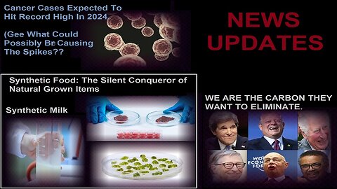 We Are The Carbon They Want To Eliminate, Cancer News, Synthetic Milk, & Other News