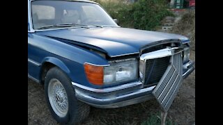 Mercedes Benz W116 - How to remove and dismantle completly the front radiator grill DIY