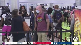 Mixed mask messaging inside airports across the country