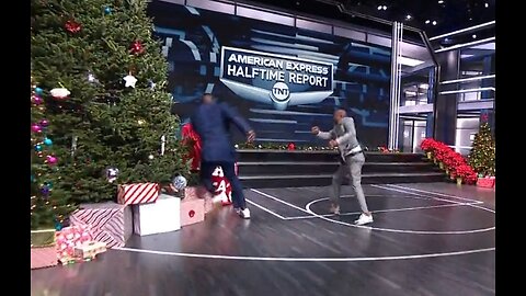 Shaq Gets Thrown Into Giant Christmas Tree