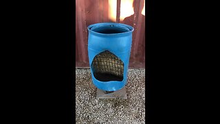 DIY Hay Barrel Feeder