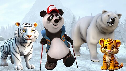 Cute Snow Animals voice & their Actions|Animal Living in Snow #Panda#Tiger#Wolf #Winter #Wildlife
