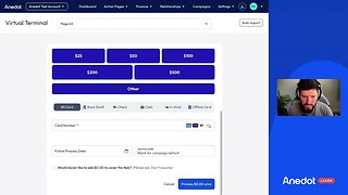 Anedot Learn: July 2023 Product Update - Virtual Terminal: Set Donation Dates