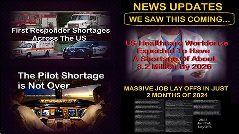 We Saw This Coming. Healthcare Worker, First Responders, Etc. Shortages