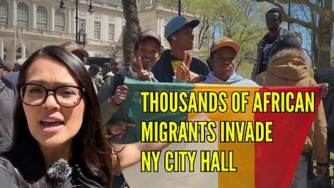 Live On The Scene Of African Migrant Takeover Of New York City Hall And Local Park