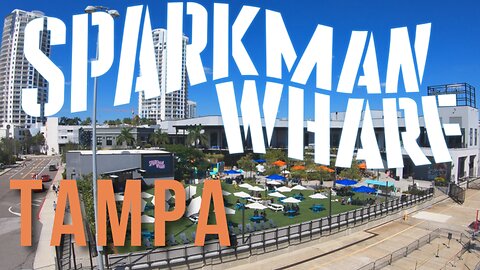 Sparkman Wharf, Downtown Waterfront Tampa, Florida, 4K
