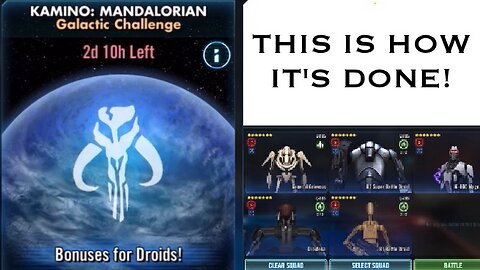 Galactic Challenge Recap: Kamino Mandalorian, Bonuses for Droids | Sep Droids for the WIN!!