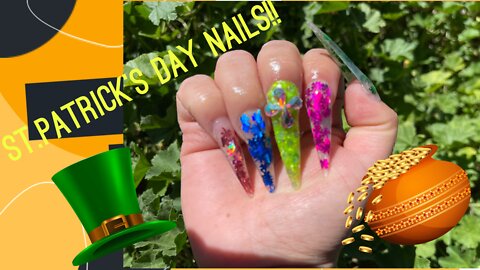 St. Patricks day nails! 🍀