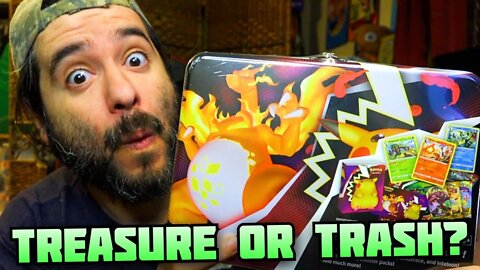 Is this a POKEMON TREASURE TIN or POKEMON TRASH!?