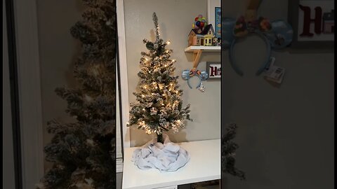 New office Christmas tree from Walmart for $35. #christmas #christmastree #christmasdecor